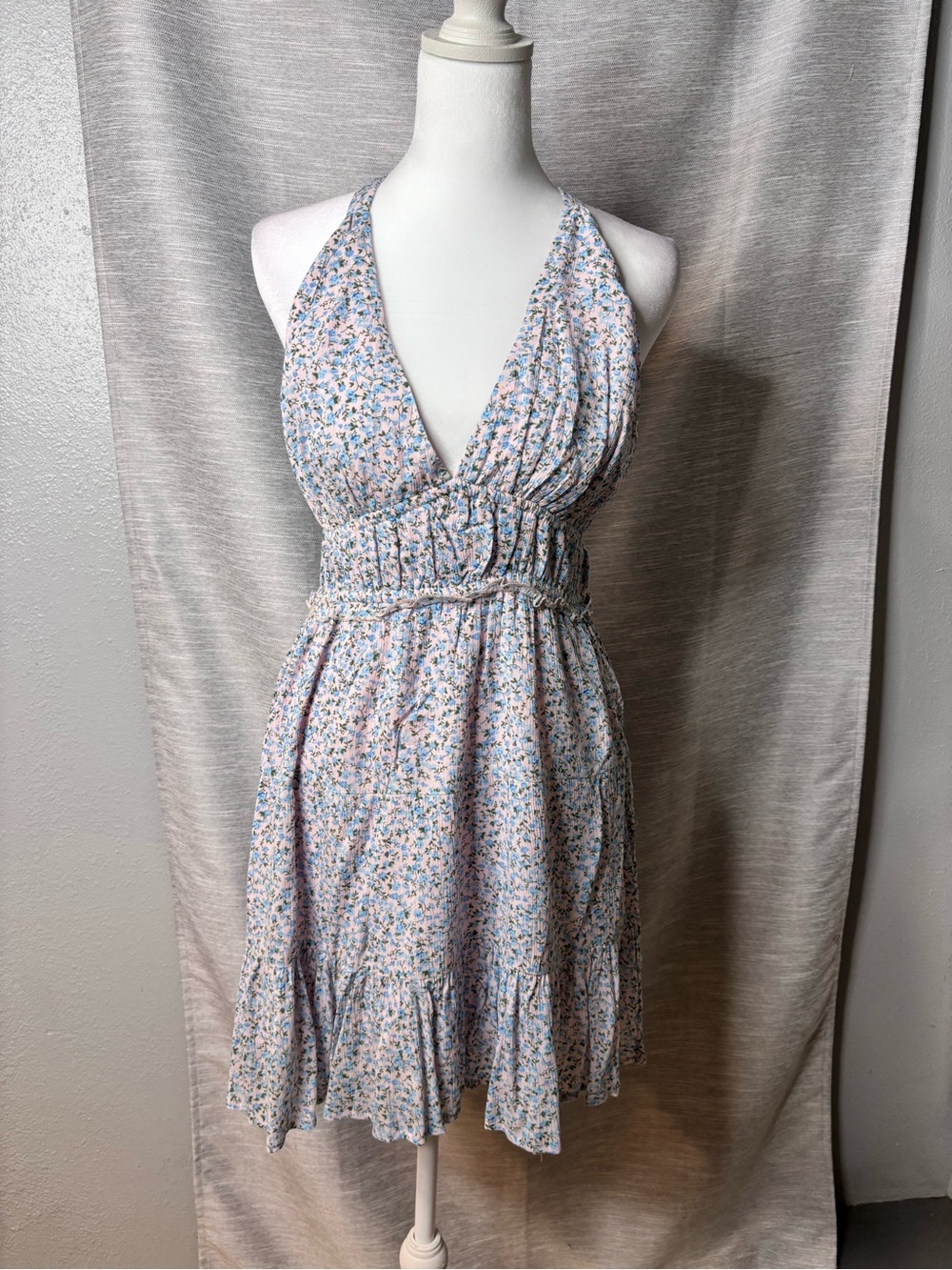 Cotton On Pastel Floral Halter Mini Dress